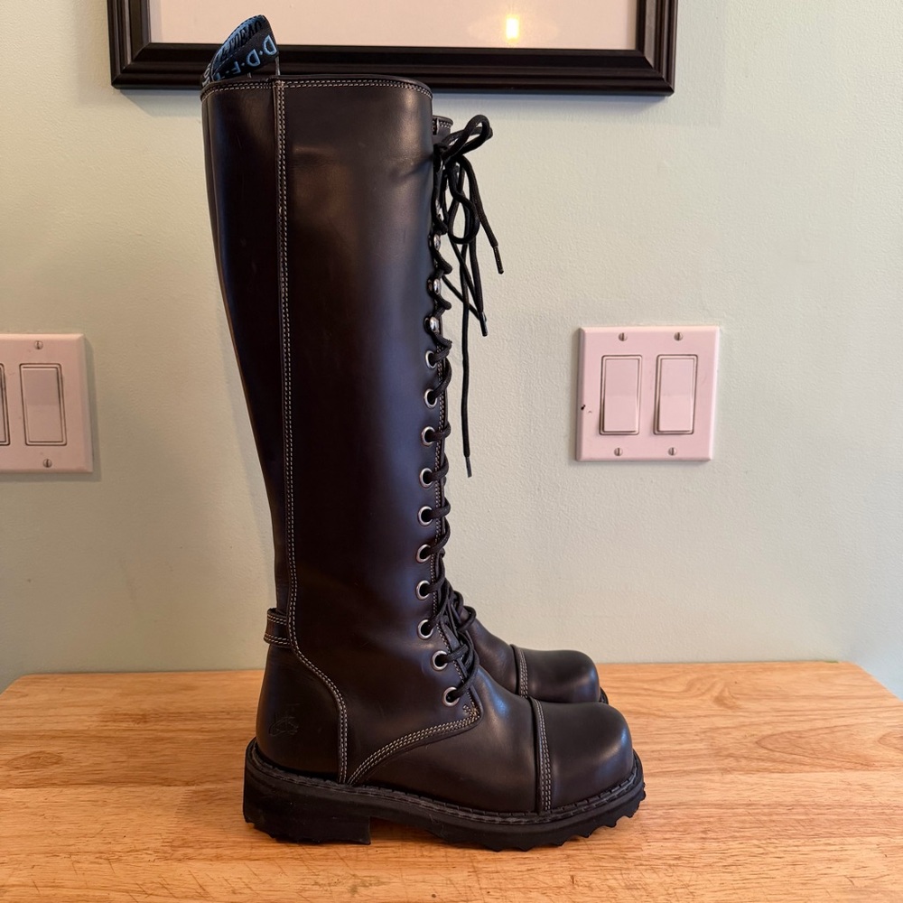 Fluevog Jessamy Knee-High Lace-Up Boots Size 6.5 - Picture 5 of 15